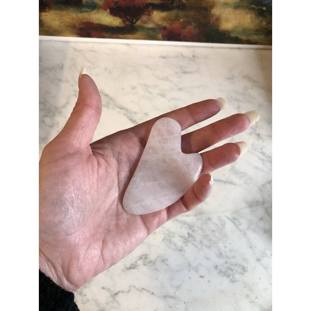 COMPLEX CULTURE Rose Quartz Gua Sha with Carrying Pouch NEW - Picture 7 of 9